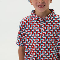 Burlebo - Youth Polo - Texas Flag