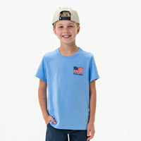 Burlebo - Youth Tee - Camo Beach Cruiser - Heather Periwinkle