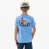 Burlebo - Youth Tee - Camo Beach Cruiser - Heather Periwinkle