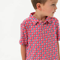Burlebo - Youth Polo - American Flag Print
