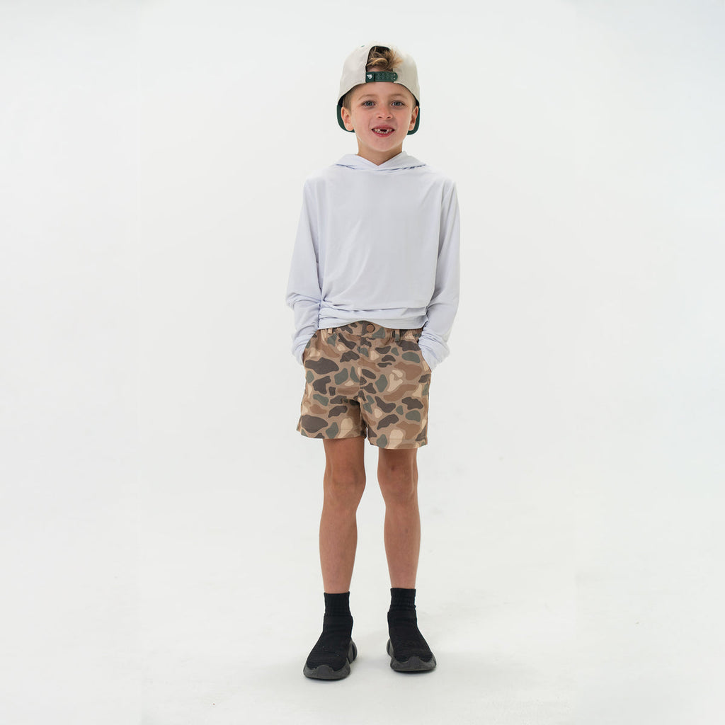 Burlebo - Youth Everyday Short - Pintail Camo - Brown Pocket