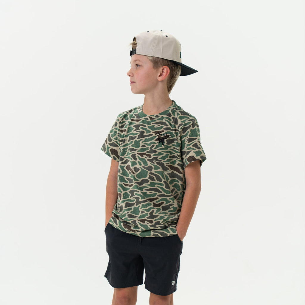 Burlebo - Youth Retro Duck Camo SS Tee - BURLEBO Duck