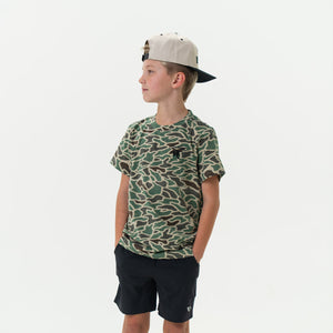 Burlebo - Youth Retro Duck Camo SS Tee - BURLEBO Duck