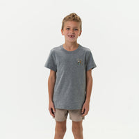 Burlebo - Youth Tee - Cowboy Up - Dark Heather Grey