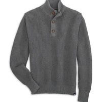 Southern Tide - Westmont Jade Quarter-Button Pullover Heather Shadow Grey