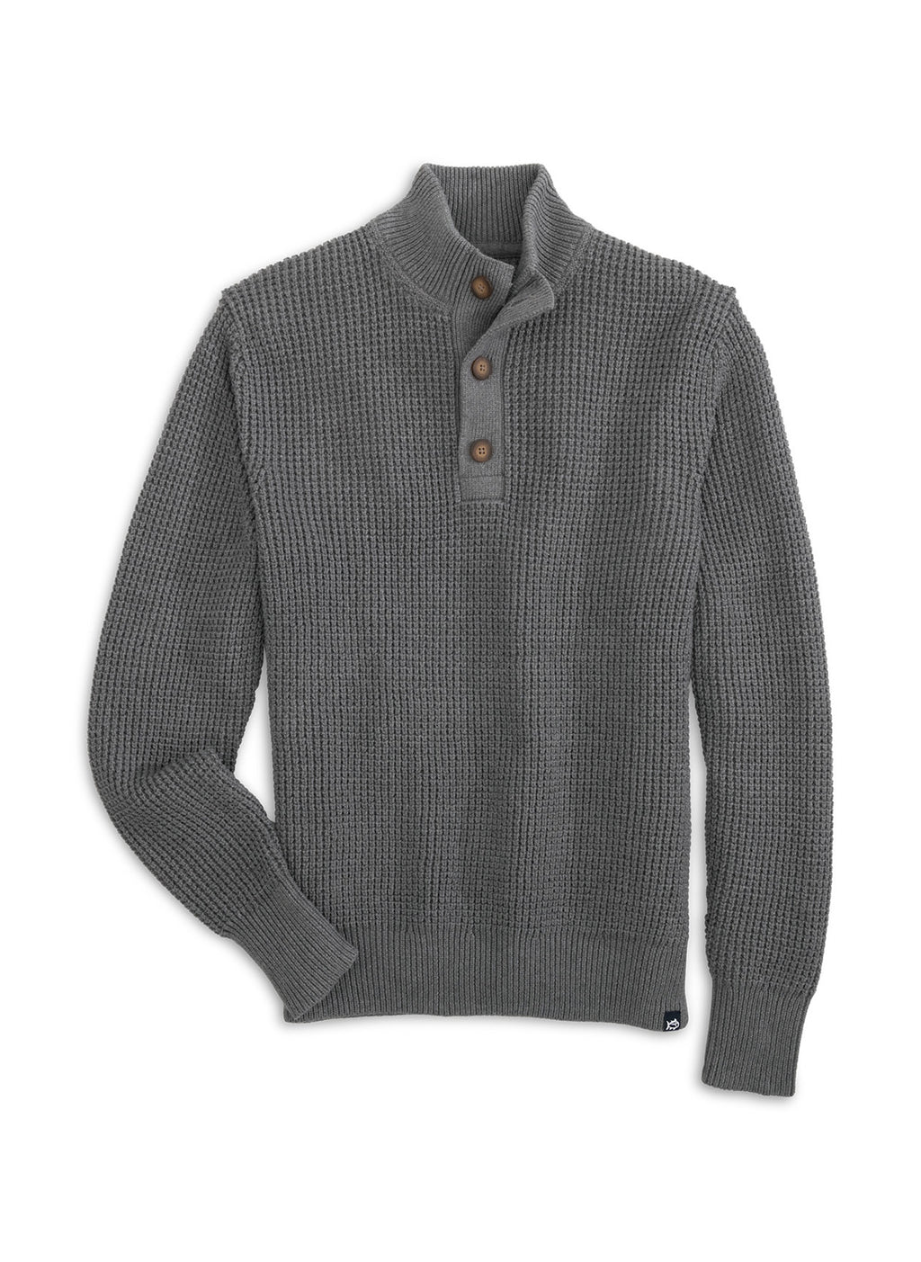 Southern Tide - Westmont Jade Quarter-Button Pullover Heather Shadow Grey