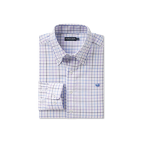 Southern Marsh - Chateau Windowpane Dress Shirt - Navy & French Blue