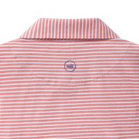 Southern Marsh - Nantucket Relaxed Polo - Coral Stripe