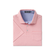 Southern Marsh - Nantucket Relaxed Polo - Coral Stripe