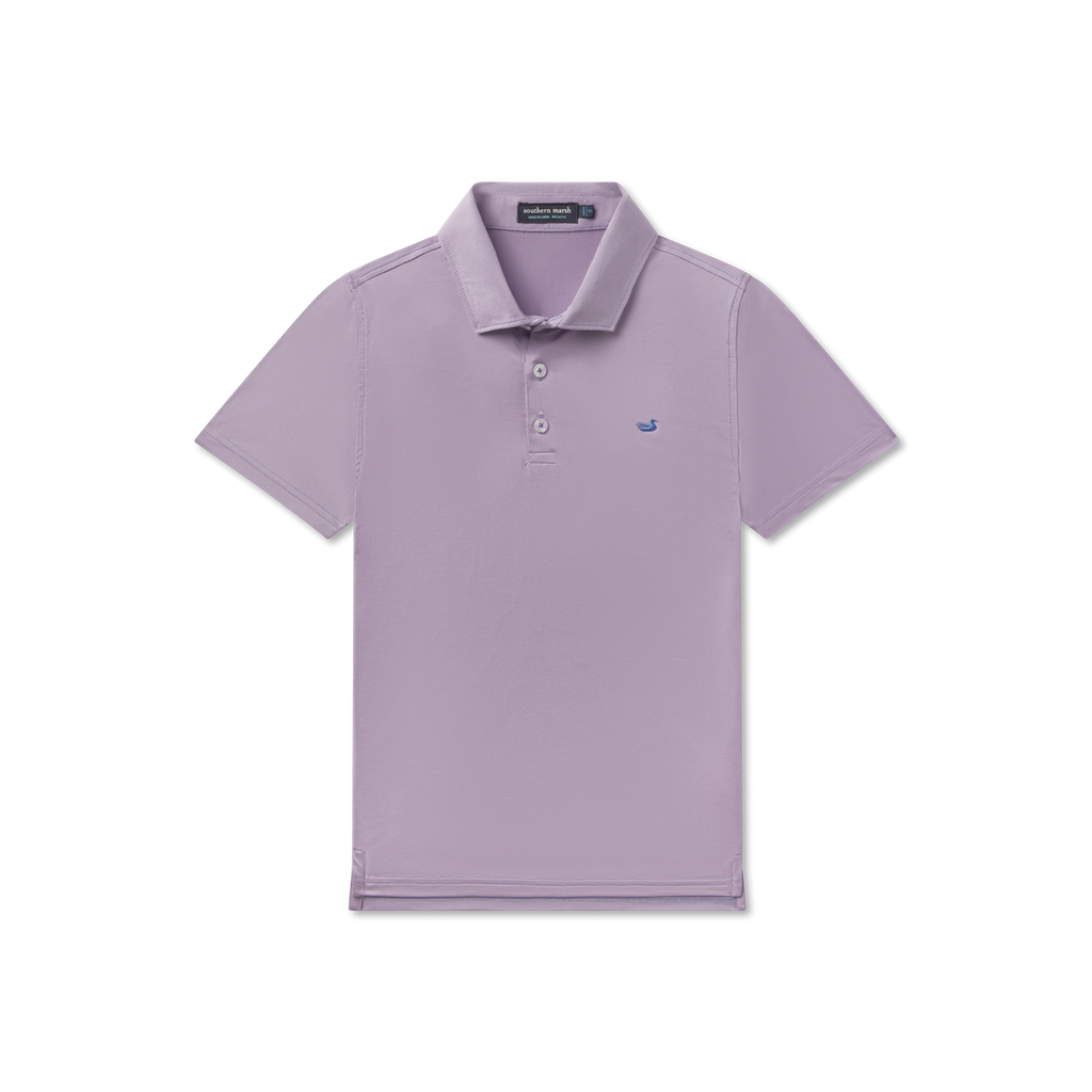 Southern Marsh - Youth Bermuda Performance Polo - Wellington Stripe