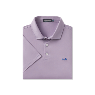 Southern Marsh - Bermuda Performance Polo - Wellington Stripe - Lilac