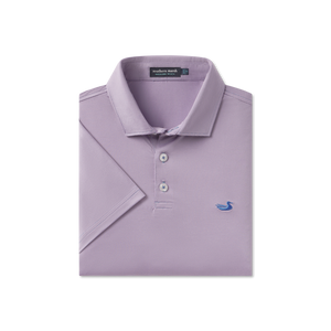 Southern Marsh - Bermuda Performance Polo - Wellington Stripe - Lilac