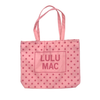 Lulu Mac Canvas Tote -Hot Pink Dot on Light Pink