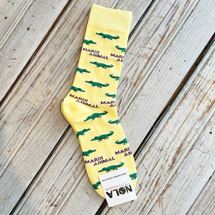 Mardi Animal Socks - Yellow