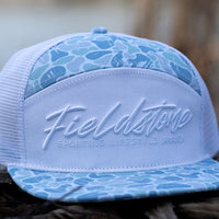 Fieldstone - 7 Panel Blue Backwoods Script Hat