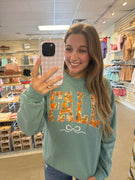Pumpkin Fall Bow Coquette Sweatshirt