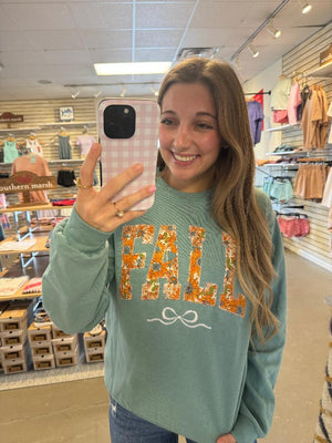 Pumpkin Fall Bow Coquette Sweatshirt