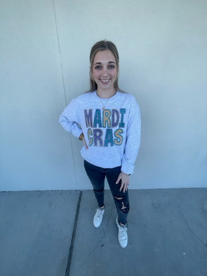 Mardi Gras Graphic Sweatshirt