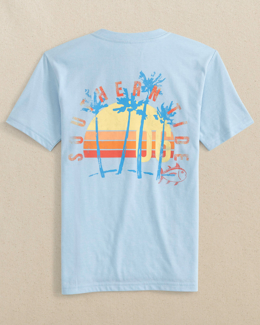 Southern Tide - Kids Sunset Palms Short Sleeve T-Shirt