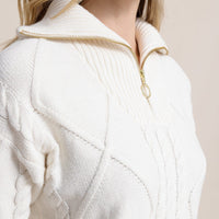 Southern Tide - Marta Cable Knit Quarter Zip Sweater