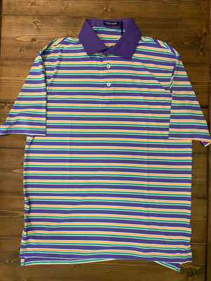Southern Marsh- Toulouse Stripe Performance Polo