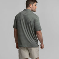 Southern Shirt Co. - Crestline Stripe Polo - Dark Forest
