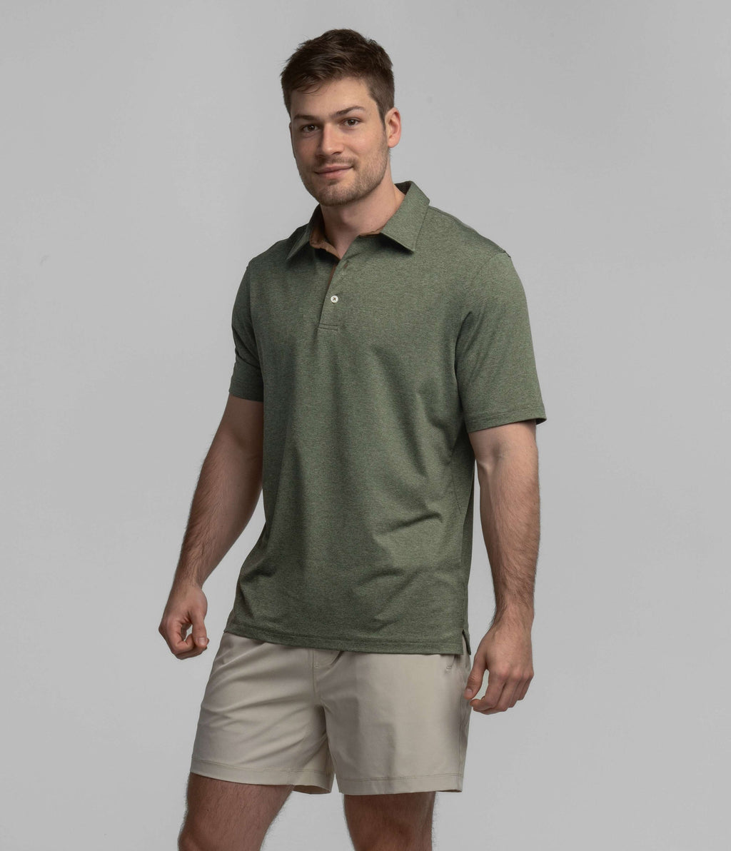 Southern Shirt Co. - Grayton Heather Polo - Thyme