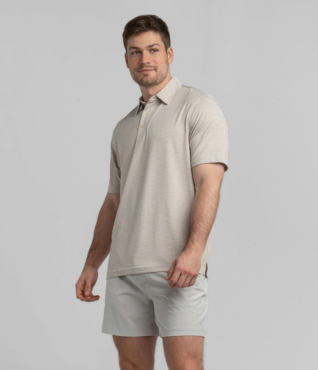 Southern Shirt Co. - Heather Madison Stripe Polo - Mojave