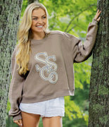 Southern Shirt Co - Preppy Front Print Sweatshirt - Hazelnut