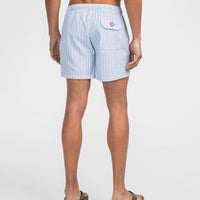 Southern Shirt Co. - Clubhouse Seersucker Swim Shorts - Laffy Taffy - 6" inseam