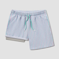 Southern Shirt Co. - Clubhouse Seersucker Swim Shorts - Laffy Taffy - 6" inseam