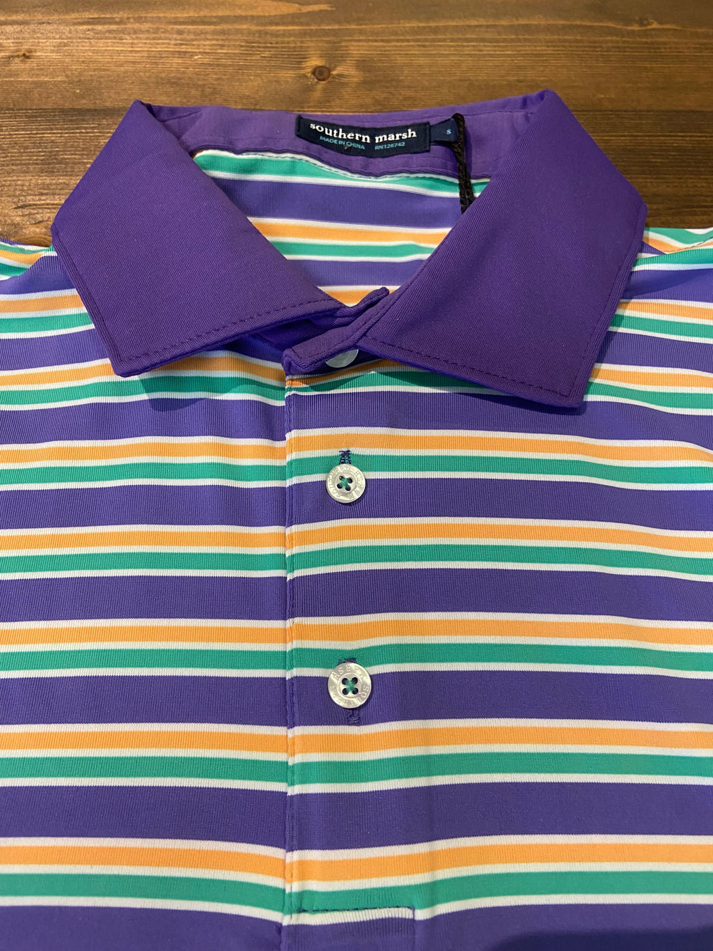 Southern Marsh- Toulouse Stripe Performance Polo