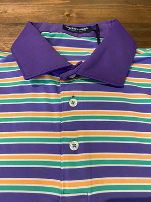 Southern Marsh- Toulouse Stripe Performance Polo