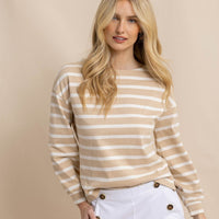 Southern Tide - Zayla Striped T - Irish Cream