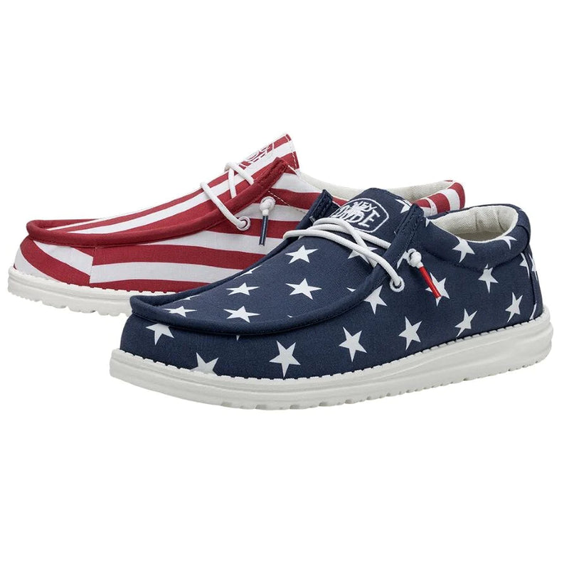 Hey Dude Wally Midnight Flag Red White & Blue EXCLUSIVE Style Hey Dude | Shoes | Hey Dude Wally Midnight Flag Red White  main image 3