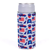 Jeep Patriotic Pups Slim Can Holder
