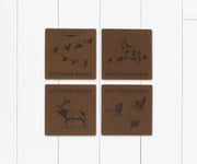 Southern Marsh "Etched Animals" Waxed Canvas Coaster Set
